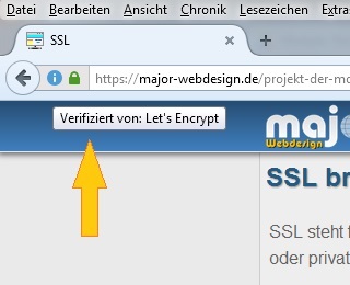 Diese Webseite ist verschlüsselt von Let's Encrypt